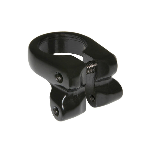 Collier Serrage Tige De Selle Avec Fixation Porte Bagage Alu Noir Diam 28,6 mm