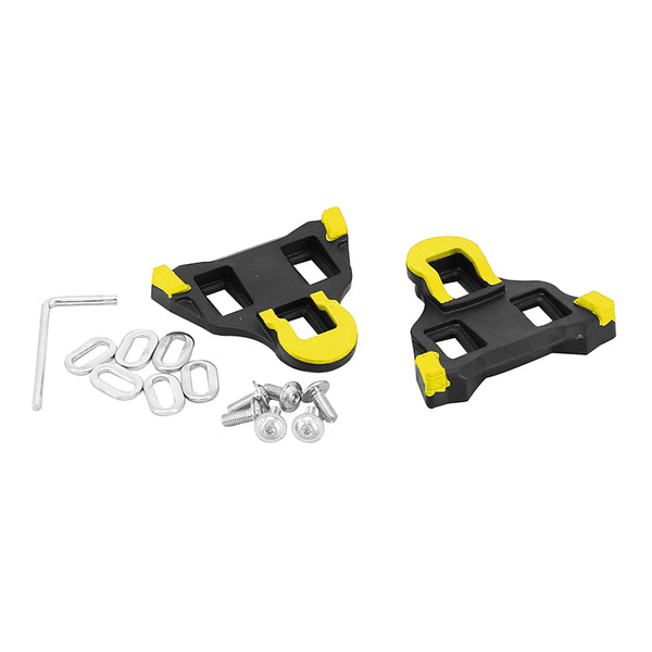 Cale Pédale P2R Compatible Shimano Route SPD-Sl Mobile 6° Noir-Jaune (Paire)