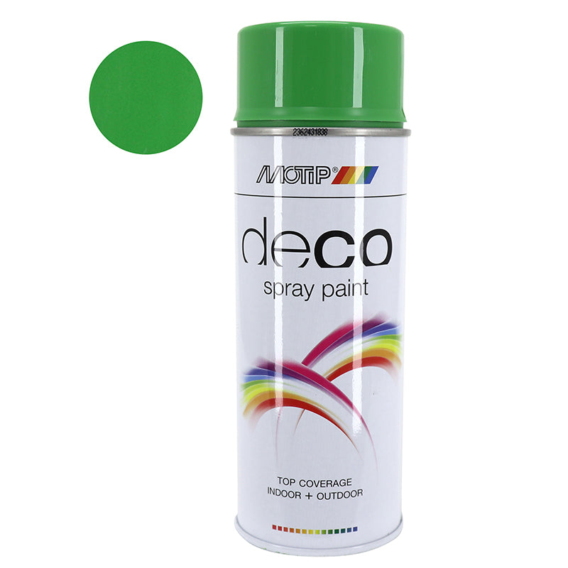 Bombe De Peinture Motip Deco Glycero Brillant Vert Pomme (Derbi) Aerosol 400Ml (01607)