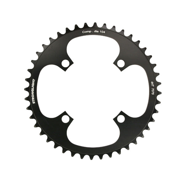 Plateau VAE-E-Bike 4 branches Ø 104 Pour Bosch Stronglight 44 dents Mono Noir Alu 7075 (Pour Systeme 1Ere Et 3Ème Genera