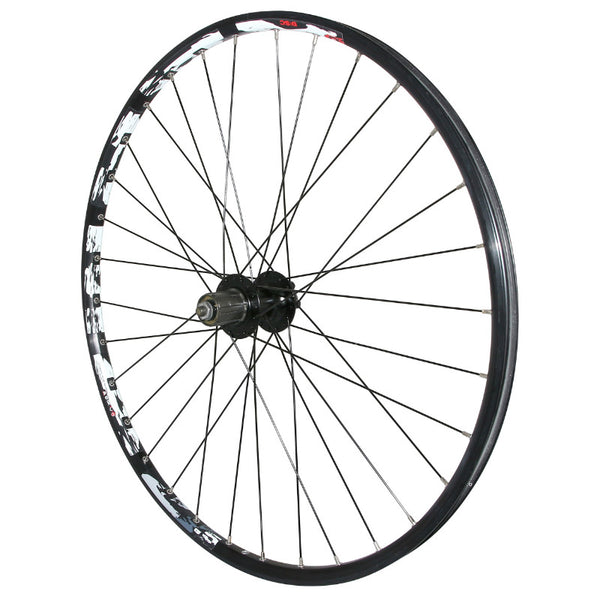 Roue VTT Disque Blocage 27.5" Karma Arrière Noir Moyeu Velox 6 Trous Cassette Type Shimano 11-10-9V 32 Rayons Jante 21C 