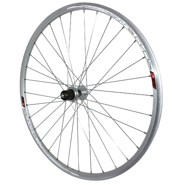 Roue Route Patin Blocage 700 Road Runner Arrière Argent Moyeu Velox Cassette Type Shimano 11-10-9V 32 Rayons Galva Jante