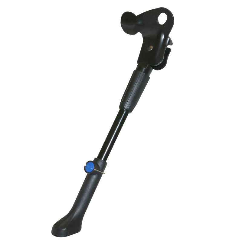 Béquille Vélo Laterale Arrière P2R 24-28'' Réglable Fixation Moyeu Alu Noir (Renforcé Pour VAE-E-Bike)