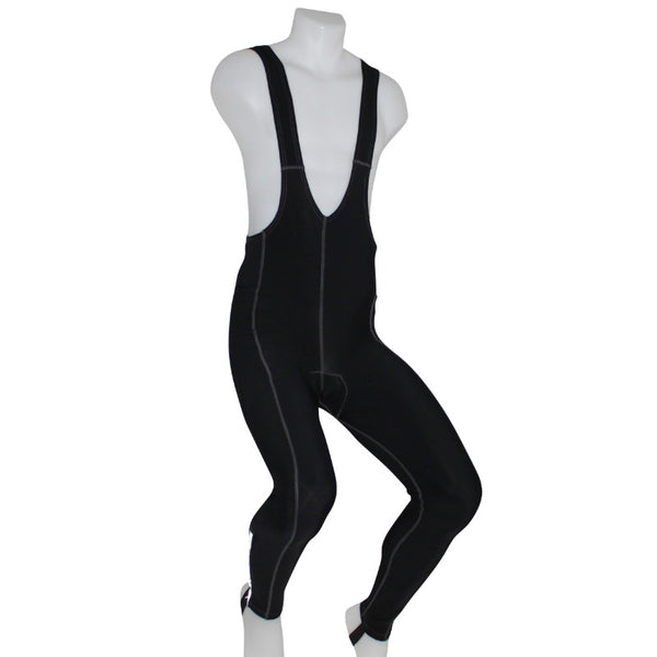 Cuissard - Collant Long Adulte P2R Eco A Bretelles Fond Coolmax Noir Zip Aux Chevilles + Passants XXL