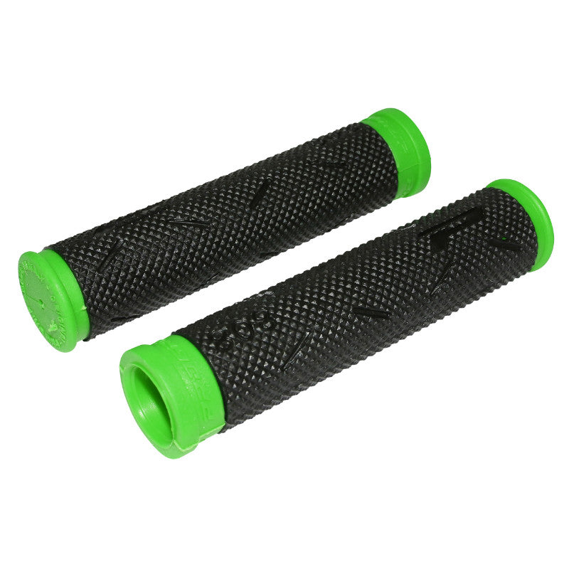 Poignée VTT Progrip 808 Noir-Vert Fluo Ø22 mm L120 mm (Paire)