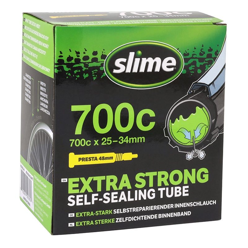 Chambre A Air Vélo 700 X 28-32 Slime Valve Presta Obus Demontable Avec Liquide Anti-Crevaison