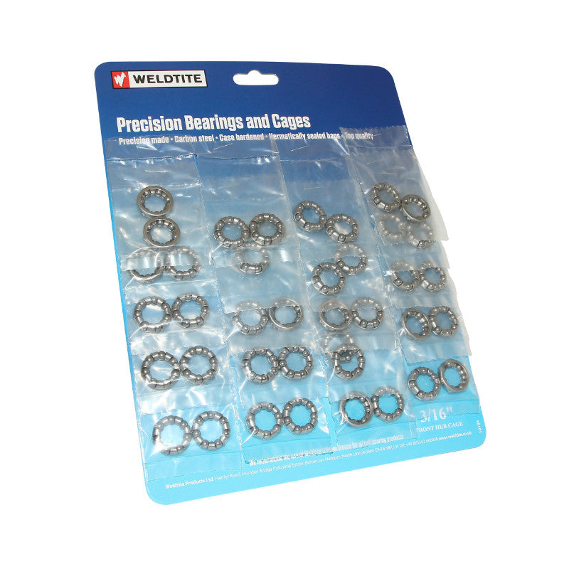 Cage A Bille 4,762 (3-16) Moyeu Avant Weldtite (Carte De 20 Paires)