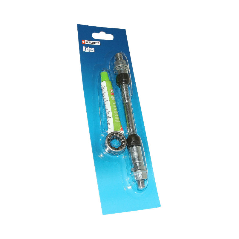 Axe De Roue - Moyeu VTT Arrière Plein Chrome Weldtite D 9.5 X 175 mm Avec Graisse Et Cage A Billes