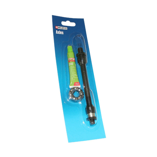 Axe De Roue - Moyeu VTT Arrière Creux Weldtite D 10 X 140 mm Avec Graisse Et Cage A Billes