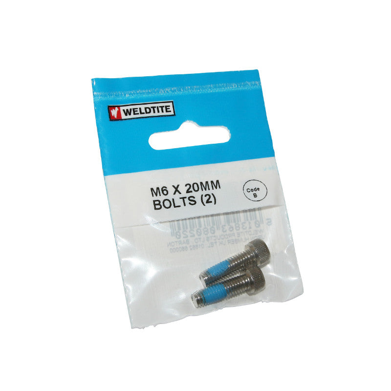 Vis M6 X 20 mm (Paire Sur Carte) -Weldtite-