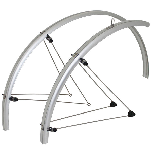 Garde Boue Route Tringles 700 Stronglight 35 mm Argent (Paire) Avec Fixation Classic Tringles INOX