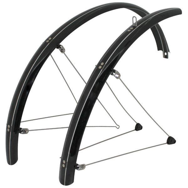 Garde Boue VTT Tringles 26'' Stronglight Country 54 mm Noir (Paire) Avec Fixation Classic Tringles INOX