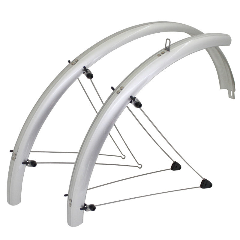 Garde Boue VTT Tringles 26" Stronglight Country 60 mm Argent (Paire) Avec Fixation Classic Tringles INOX
