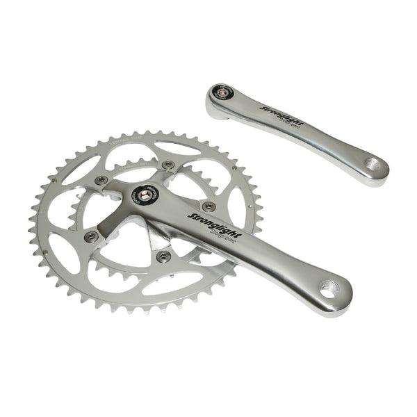 Pédalier Route Stronglight 9-10V. Impact Argent 175 mm 52-34 Compatible 8V. (Axe Carré 107 mm)
