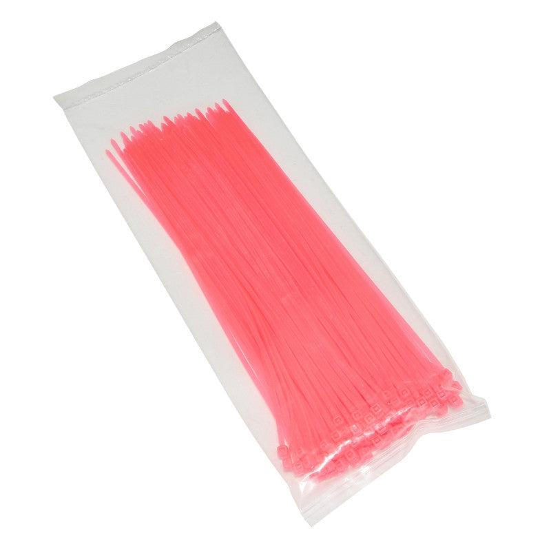 Collier De Serrage Nylon Type Rilsan 2,5X200 mm Rose Fluo (Vendu Par 100) -P2R-