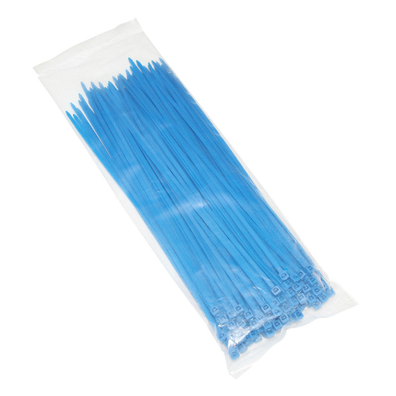 Collier De Serrage Nylon Type Rilsan 3,6X250 mm Bleu Fluo (Vendu Par 100) -P2R-