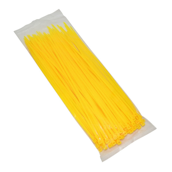 Collier De Serrage Nylon Type Rilsan 3,6X250 mm Jaune Fluo (Vendu Par 100) -P2R-