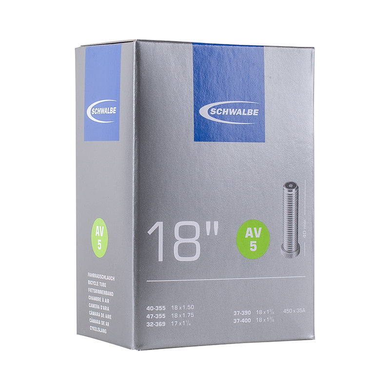 Chambre A Air Vélo 450 X 35A - 18" Schwalbe Valve Standard Tout Alu (40-355 À 37-400) (Av5)