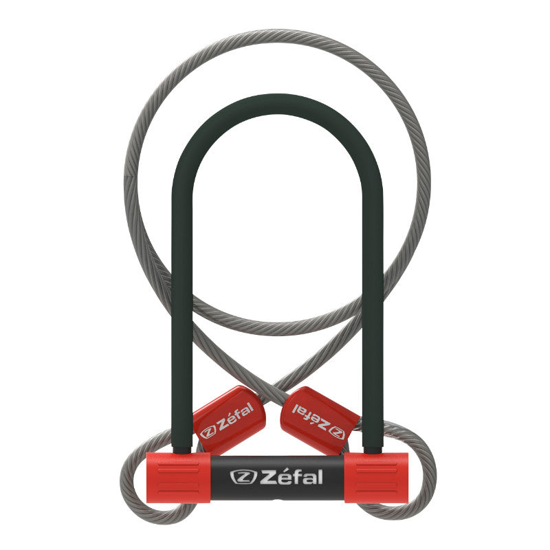 Antivol Vélo U Zefal K-Traz U13 A Clé 115 X 230 mm D 13 mm Avec Câble 1.2M Avec Support Clip - Reproduction Des Clés Pos