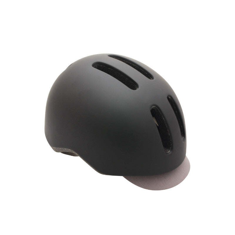 Casque Vélo Urbain-City Adulte Polisport Commuter In-Mold Noir Mat Avec Visiere Grise Taille 54-58 System Quick Lock Ave