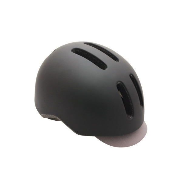 Casque Vélo Urbain-City Adulte Polisport Commuter In-Mold Noir Mat Avec Visiere Grise Taille 54-58 System Quick Lock Ave