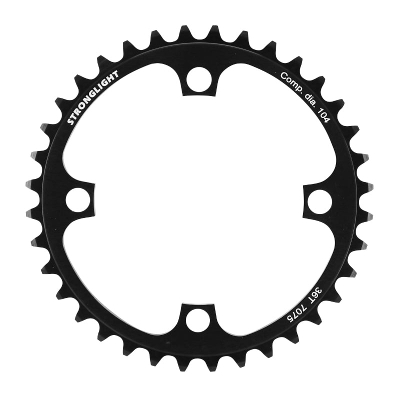 Plateau VAE-E-Bike 4 branches Ø 104 Pour Bosch Stronglight 36 dents Mono Noir Alu 7075 (Pour Systeme 1Ere Et 3Ème Genera