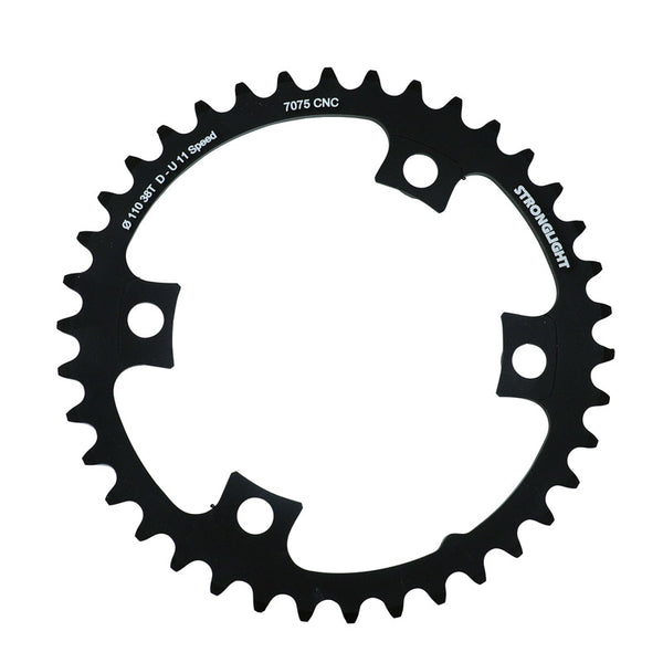 Plateau Route 4 branches Ø 110 Pour Shimano Ultegra 6800 Stronglight 38 dents Intérieur Compatible Dura-Ace 9000 Noir Al
