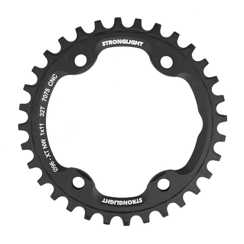 Plateau VTT 4 branches Ø 96 Pour Shimano Xt M8000-Slx M7000 Mono Stronglight 32 dents 11V. Narrow Wide Noir Non Filete