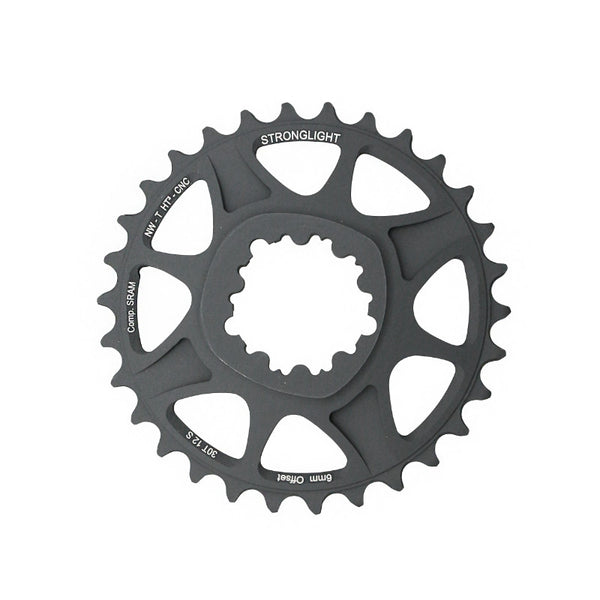 Plateau VTT Direct Mount Pour Sram Xx1-X01 Stronglight Ht3 Mono 30 dents Noir Alu 12V. Narrow Wide (Deport 6 mm)