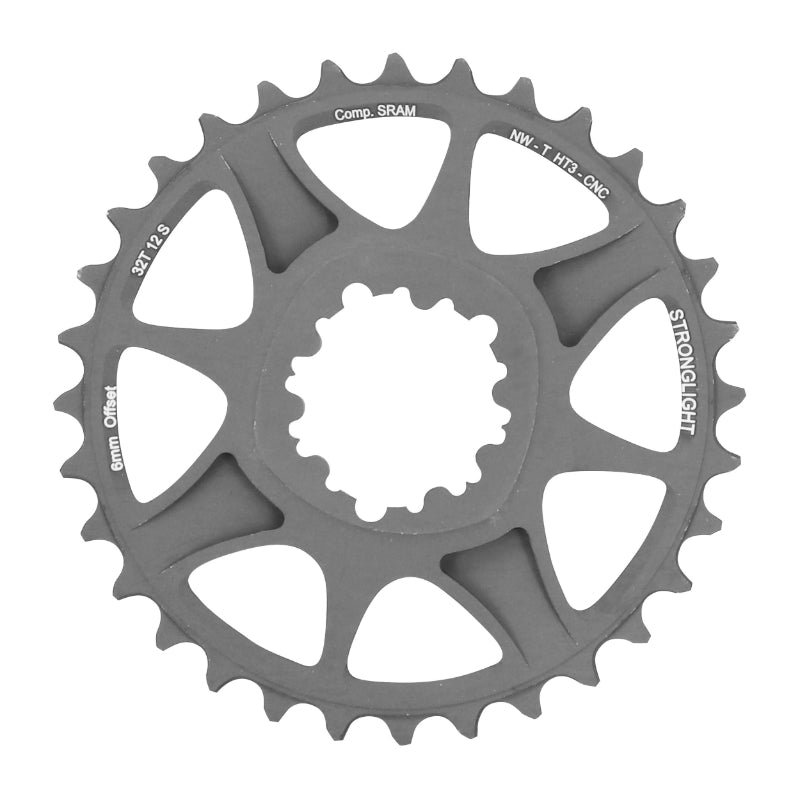 Plateau VTT Direct Mount Pour Sram Xx1-X01 Stronglight Ht3 Mono 32 dents Noir Alu 12V. Narrow Wide (Deport 6 mm)