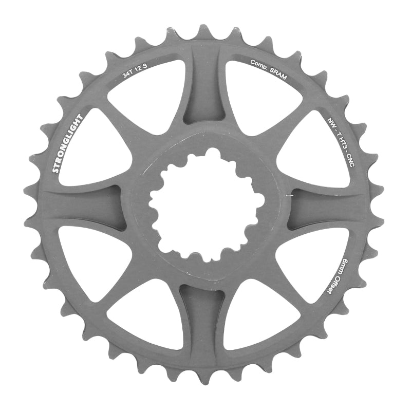 Plateau VTT Direct Mount Pour Sram Xx1-X01 Stronglight Ht3 Mono 34 dents Noir Alu 12V. Narrow Wide (Deport 6 mm)