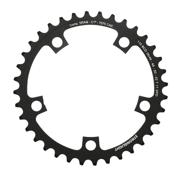 Plateau Route 5 branches Ø 110 Stronglight Ct2 Sram 36 dents Intérieur Noir Pour Red-Force-Rival 11V. (Pour Extérieur 46