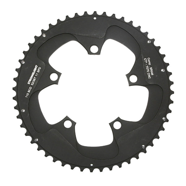 Plateau Route 5 branches Ø 110 Stronglight Ct2 Sram 52 dents Extérieur Noir Pour Red-Force-Rival 11V. (Pour Intérieur 36