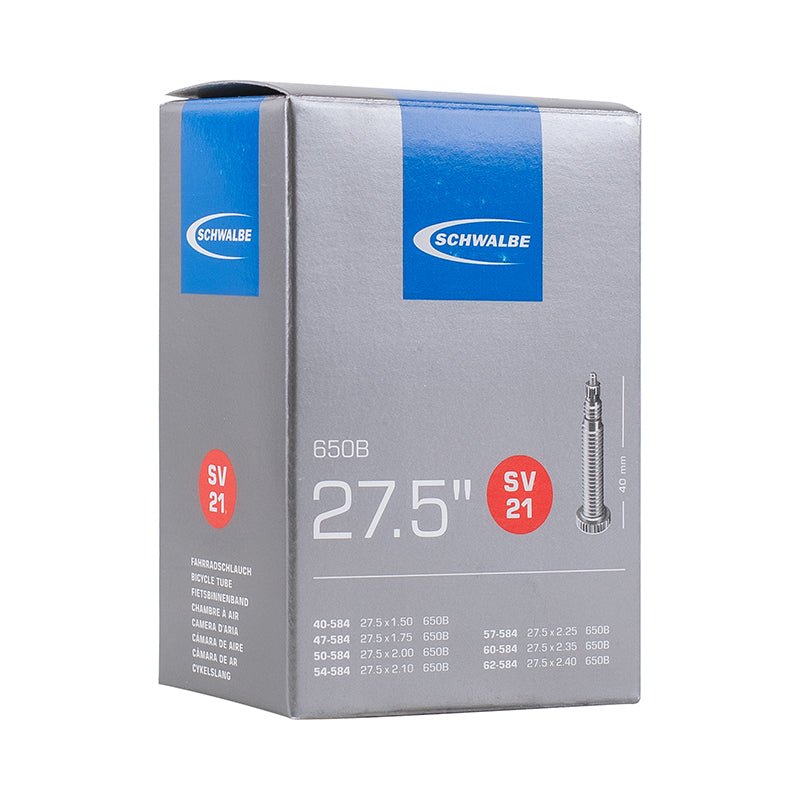 Chambre A Air Vélo 27.5 X 1.50-2.35 Schwalbe Valve Presta Obus Demontable Tout Alu (Sv21)