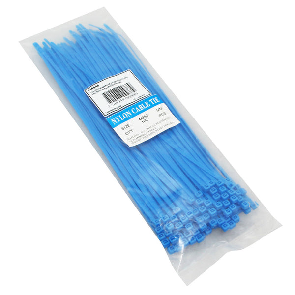 Collier De Serrage Nylon Type Rilsan 3,6X250 mm Bleu (Vendu Par 100) -P2R-