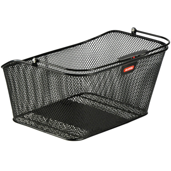 Panier Arrière Acier Nid Abeille City Klickfix Korbklip Noir Avec Fixation Clip Adaptable Sur Tout Porte Bagage 24L(39 X