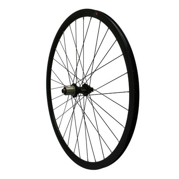 Roue Gravel - Route Disque 700 Pulse 19 Arrière Moyeu Roulement Centerlock Noir Cassette 11-10V Tubeless Ready Axe Trave