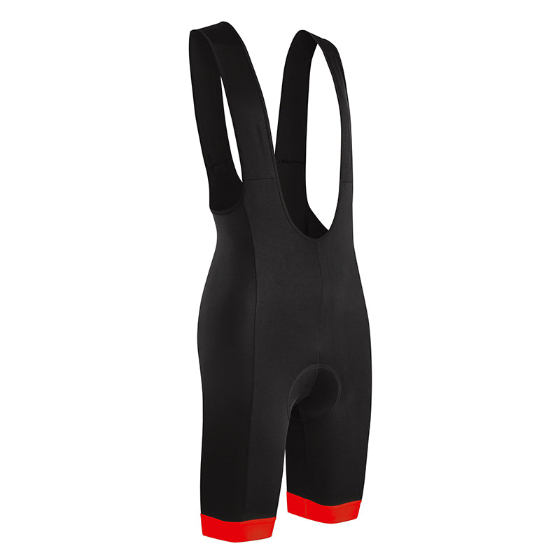 Cuissard Court Gist Bretelles Flow Fond Coolmax Noir Bords Rouge L