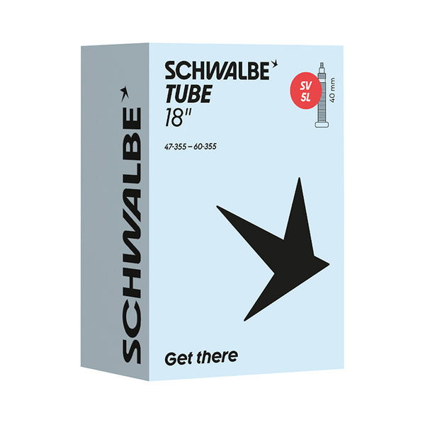 Chambre A Air Vélo 450 X 55A - 18" Schwalbe Valve Presta Tout Alu (47-355 À 60-355) (Sv5A)