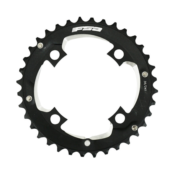 Plateau VTT 4 branches Ø 96 Pour Fsa Origine 36 dents Extérieur 2X11V. Alu Noir (Pour 24 dents)