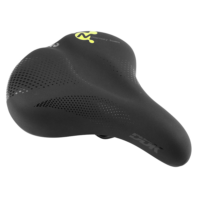 Selle Newton City Metro Elastomere Relaxed Noir A Memoire De Forme Avec Poignée Prise En Main 260X220 mm (Ideal Pour Vél