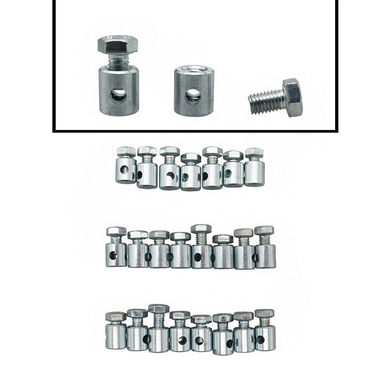 Serre Câble De Frein Vélo Algi - Diam 9 mm - L10 mm - Trou 3,5 mm (Blister De 25) (00429000-025)