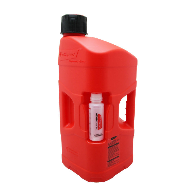Jerrycan-Bidon Polisport Prooctane 20 L Rouge (Avec Tube) Et Bidon 250 Ml (Doseur Huile)