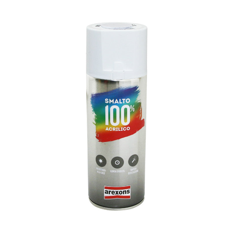 Bombe De Peinture Arexons Acrylique 100 Blanc Mat Aerosol 400 Ml (3651)