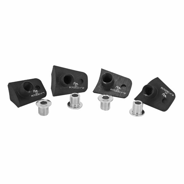 Intravis - Capot Pédalier Ta Compatible 105 R7000 Noir Pour Plateau X110 (Jeu De 4) - Vis Et Cheminee