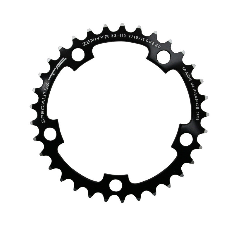 Plateau Route 5 branches Ø 110 Ta Zephyr 33 dents Intérieur Noir Alu 7075 Type Shimano 9-10V.