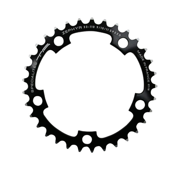 Plateau Route 5 branches Ø 110 Ta Zephyr 33 dents Intérieur Noir Alu 7075 Type Shimano 9-10V.