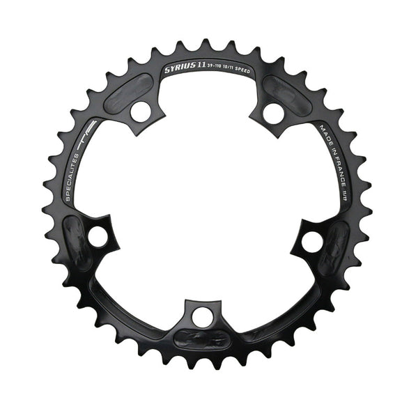 Plateau Route 5 branches Ø 110 Ta Syrius 36 dents Intérieur Noir Alu 7075 Type Shimano 10-11V.