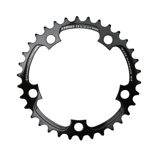 Plateau Route 5 branches Ø 74 Ta Zelito 24 dents Triple Intérieur Noir Alu 7075 Type Shimano 9-10V.