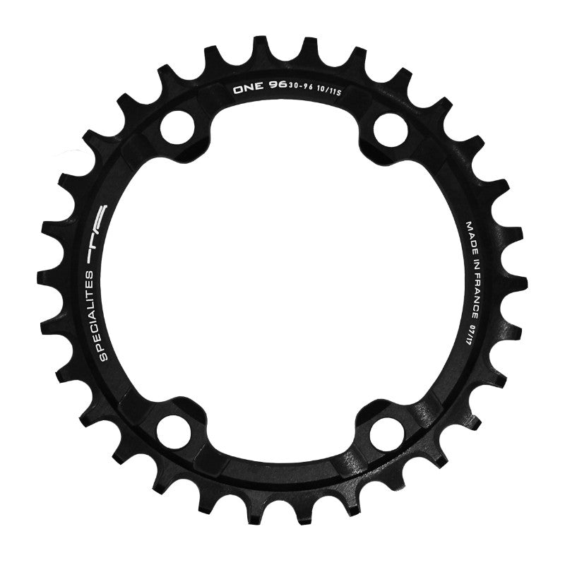Plateau VTT 4 branches Ø 96 Pour Shimano Slx7000- Xt8000- Xtr9000 Ta One 34 dents Mono Noir Mat Alu 10-11-12V. Narrow Wi